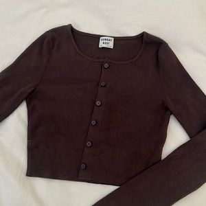 Sunday Best Izzy Cardigan - 2XS - Cognac